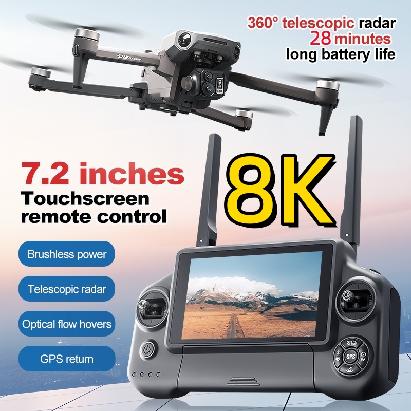 Dron RC z 3-osiowym gimbalem 8 – Drone Camera Lens recenzja i cena